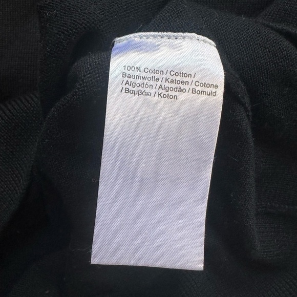 Lacoste black cotton jumper crew neck semi-fitted sweater - Picture 8 of 8